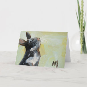 tarjeta de felicitación de conejo divertido