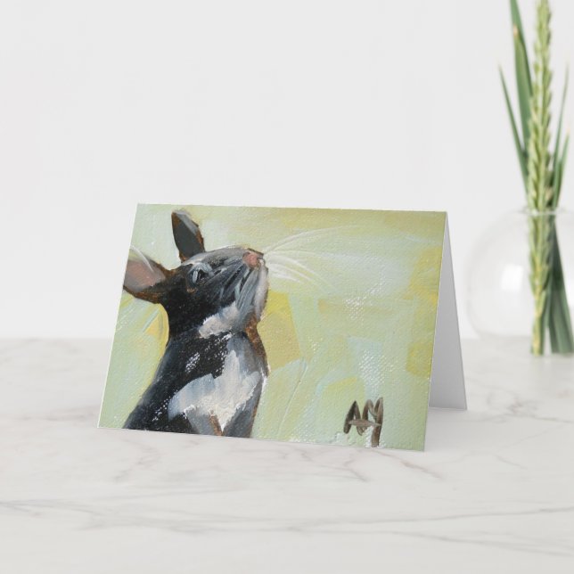 tarjeta de felicitación de conejo divertido (Anverso)