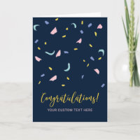 Tarjeta de Felicitación de Confeti Colorido