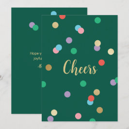 Tarjeta de felicitación de confeti perenne para Añ