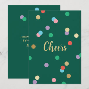 Tarjeta de felicitación de confeti perenne para Añ