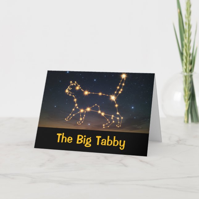 Tarjeta de felicitación de constelación de gato di (Anverso)