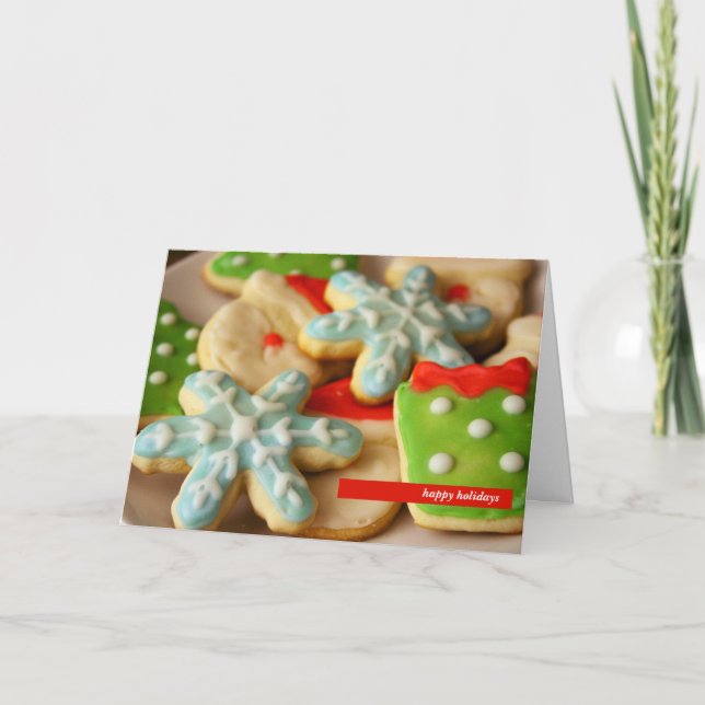 Tarjeta de felicitación de cookies de navidades (Anverso)
