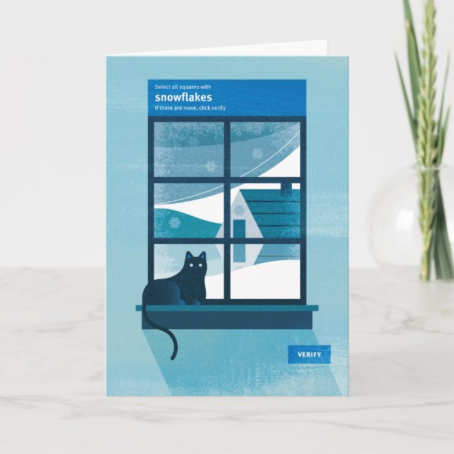 Tarjeta de felicitación de copo de nieve de reCapt (Anverso)