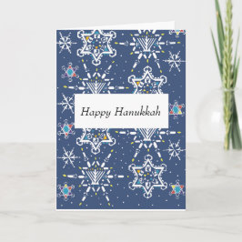 Tarjeta de felicitación de copos de nieve de Hanuk