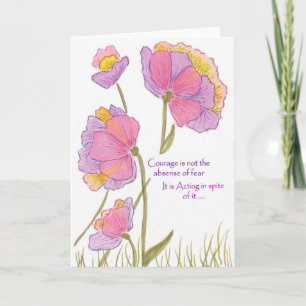 Tarjeta de felicitación de coraje y ánimo