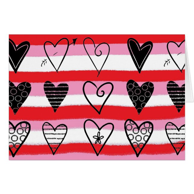 Tarjeta de felicitación de corazón (Anverso (Horizontal))