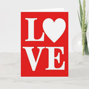 Tarjeta de Felicitación de Corazón de Amor Rojo