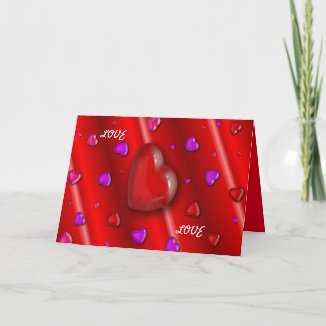 Tarjeta de felicitación de corazón delicioso (Anverso)