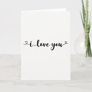 Tarjeta de felicitación de corazón que dice Te Amo
