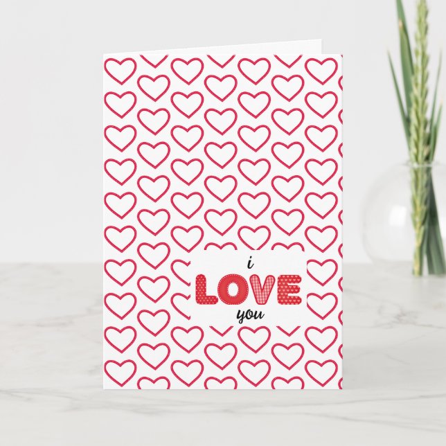 Tarjeta de felicitación de corazón y amor (Anverso)