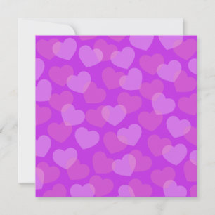 Tarjeta de Felicitación de Corazones Rosas Intenso