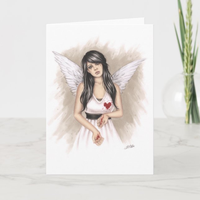 Tarjeta de felicitación de corazones rotos (Anverso)