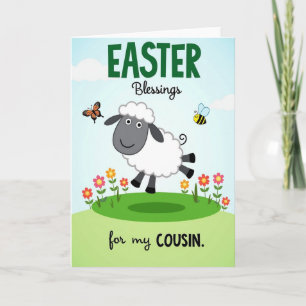 Tarjeta de Felicitación de Cordero de Primavera