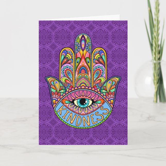 Tarjeta de felicitación de cortesía Hamsa (Anverso)