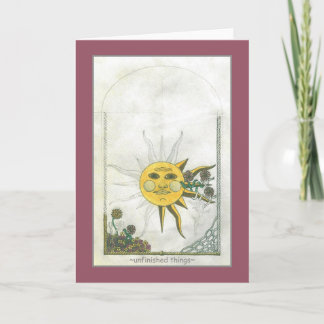 Tarjeta de felicitación de cosas inacabadas