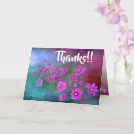 tarjeta de felicitación de cosmos de flor silvestr
