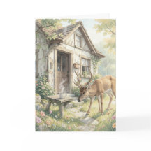 Tarjeta de felicitación de Cottage de Cuento de Ha