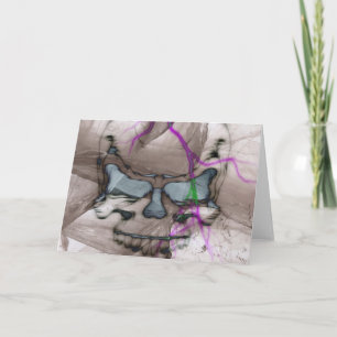 Tarjeta de Felicitación de Cráneo Abstracto