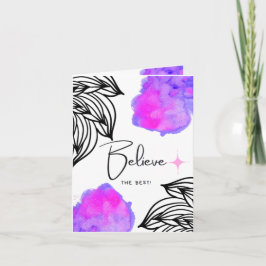 Tarjeta de felicitación de creencia, pequeña, 4" x