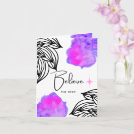 Tarjeta de felicitación de creencia, pequeña, 4" x