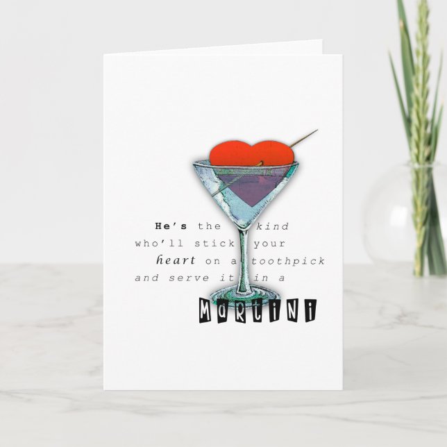 Tarjeta de felicitación de cristal de Martini de (Anverso)