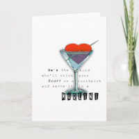 Tarjeta de felicitación de cristal de Martini de