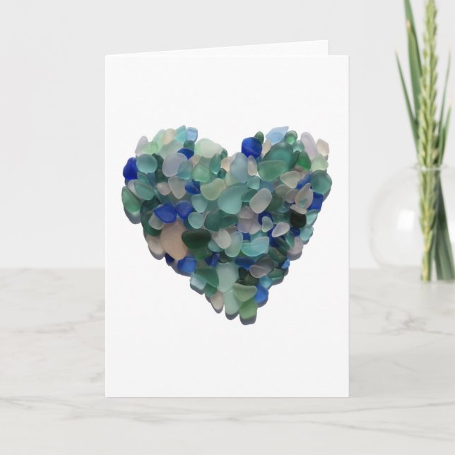 Tarjeta de felicitación de cristal del mar en (Anverso)