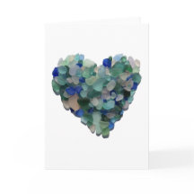 Tarjeta de felicitación de cristal del mar en