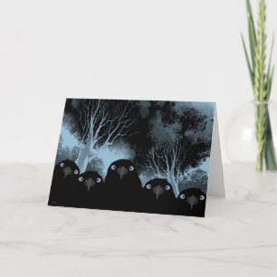 Tarjeta de felicitación de Crow Spooky