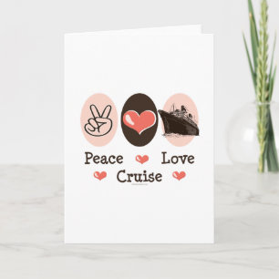 Tarjeta de felicitación de crucero de amor por la