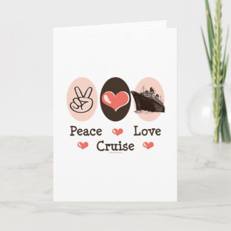 Tarjeta de felicitación de crucero de amor por la 