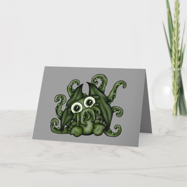 Tarjeta de felicitación de Cthulhu (Anverso)