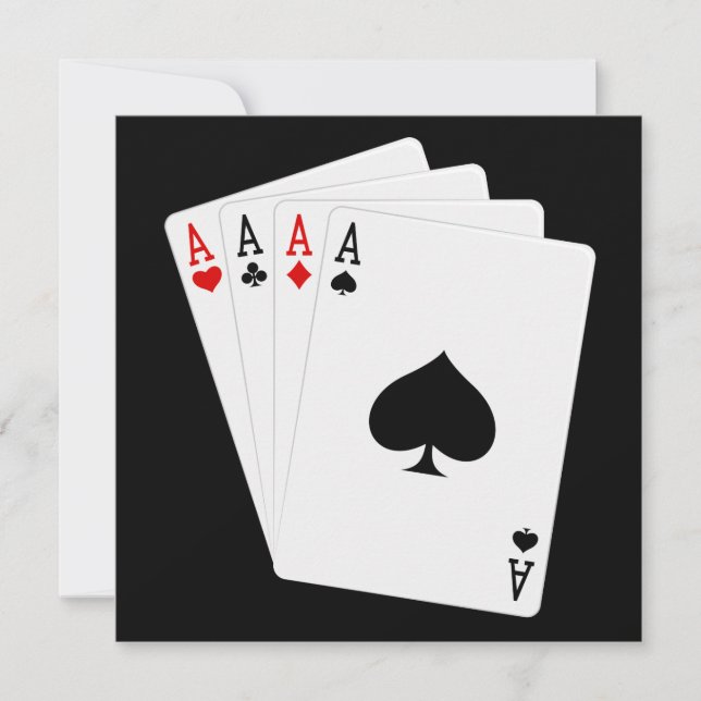 Tarjeta de felicitación de cuatro Ases (Anverso)