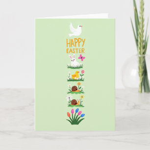 Tarjeta de felicitación de cuento de primavera