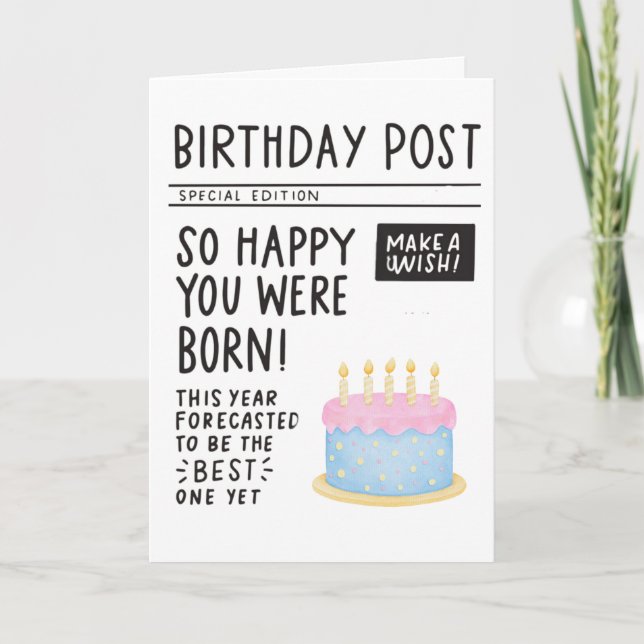 Tarjeta de felicitación de cumpleaños (Anverso)