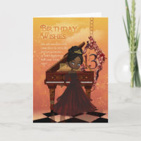 Tarjeta de felicitación de cumpleaños 13 de Piano