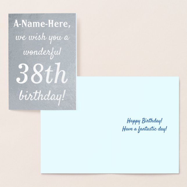 Tarjeta de felicitación de cumpleaños 38th Birthda (Demostración)