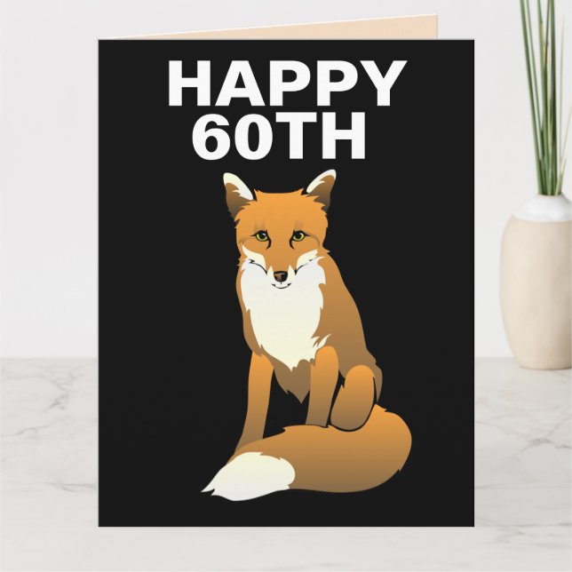 tarjeta de felicitación de cumpleaños 60 FOX FOXY (Anverso)