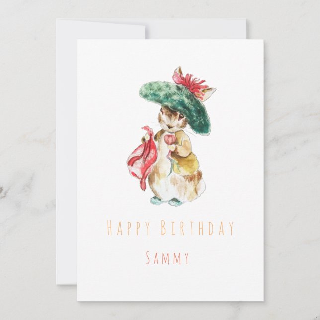 Tarjeta de felicitación de cumpleaños Benjamin Bun (Anverso)