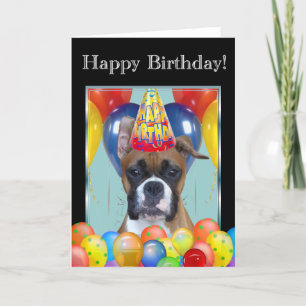 Tarjeta de felicitación de cumpleaños Boxer