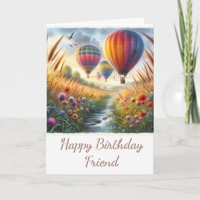 Tarjeta de felicitación de cumpleaños con acuarela (Anverso)