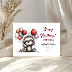 Tarjeta de felicitación de cumpleaños con animales