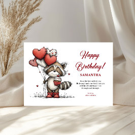 Tarjeta de felicitación de cumpleaños con animales