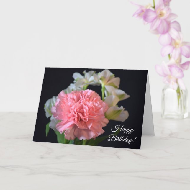Tarjeta de felicitación de cumpleaños con canal ro (Orquídea)