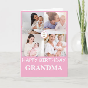 Tarjeta de felicitación de cumpleaños con collage