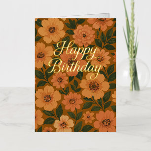 Tarjeta de felicitación de cumpleaños con foil flo