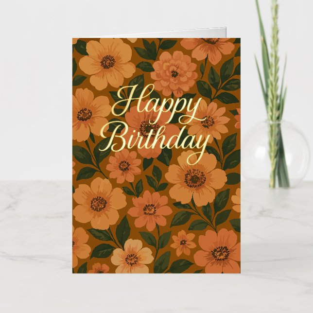 Tarjeta de felicitación de cumpleaños con foil flo (Anverso)