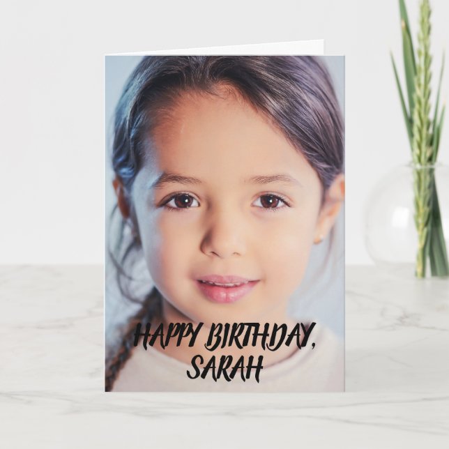 TARJETA DE FELICITACIÓN DE CUMPLEAÑOS CON FOTO MOD (Anverso)