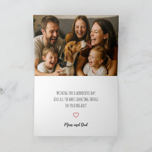 Tarjeta de felicitación de cumpleaños con foto per